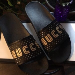 Gucci-Supreme GUCCY Star slides